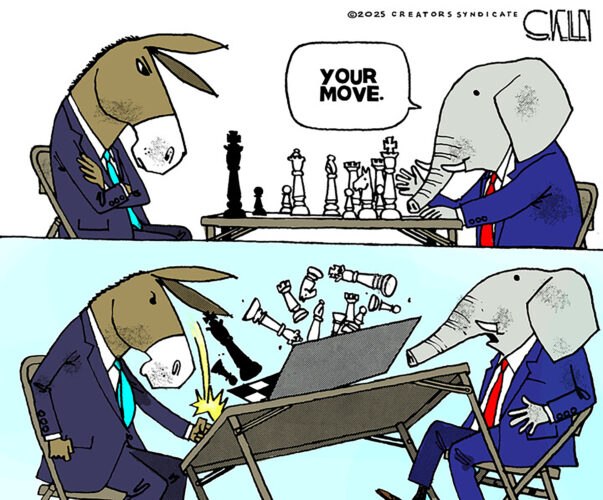 Editorial cartoon for Sept. 15, 2025